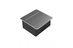 AVARO Beépíthető Bútor Aljzat, 1x Schuko Aljzat, USB A+C, 1,5m Kábel, Ezüst