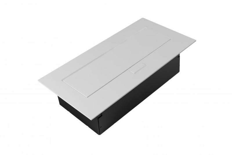 Bútor aljzat 2x schuko aljzat, USB A+C, kábel nélkül, fehér