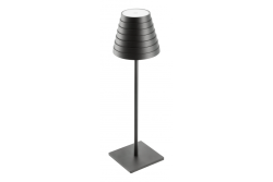 'FIZZI Led asztali lámpa, 2,5W, 200lm, DC 5V, 1A, 4000 K, 4000 mAh akkumulátor, fényerő szabályozható, fekete