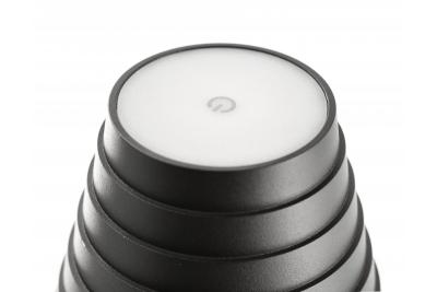 'FIZZI Led asztali lámpa, 2,5W, 200lm, DC 5V, 1A, 4000 K, 4000 mAh akkumulátor, fényerő szabályozható, fekete