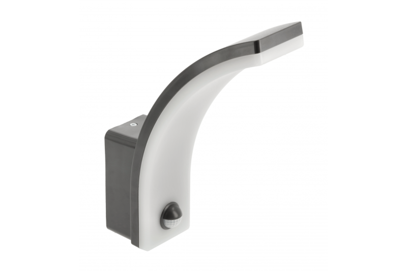 NICEA LED világítótest mozgásérzékelővel, 20W, 1900lm, 4000K, AC220-240V, IP65, DIM, grafit