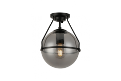 Mennyezeti lámpa DROP, 7165, AC220-240V, 50/60Hz, 1*E27, max.25W, átmérő 21 cm, fekete