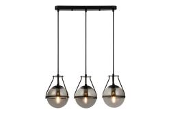 Mennyezeti lámpa DROP 3, 7134, AC220-240V, 50/60Hz, 3*E27, max. 25W, 68 cm hosszúság, fekete