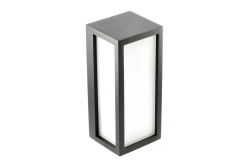 VASTI homlokzati lámpa, E27, MAX. 12W, IP54, AC220-240V, 50/60Hz, fekete