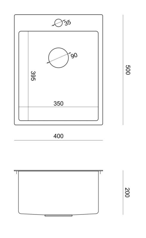 Aquadesign Clara Mosogató Koper 40x50cm Felépítmény vagy Síkba építés Csaptelephellyel és Réz Dugóval - 1208969507