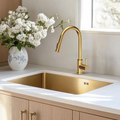 Aquadesign Zara Mosogató Arany 54x44cm Beépített, Lapra szerelhető és Ráépíthető Arany Dugóval - 1208969512