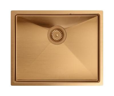 Aquadesign Zara Mosogató Réz 54x44cm Beépíthető, Felületi és Onlábas réz dugóval - 1208969513