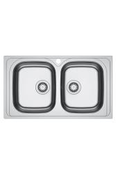 Franke Spark SKX 620-86 Dupla Rozsdamentes Acél Mosogató csaptelep furattal, beépíthető, 86x50cm 101.0714.440