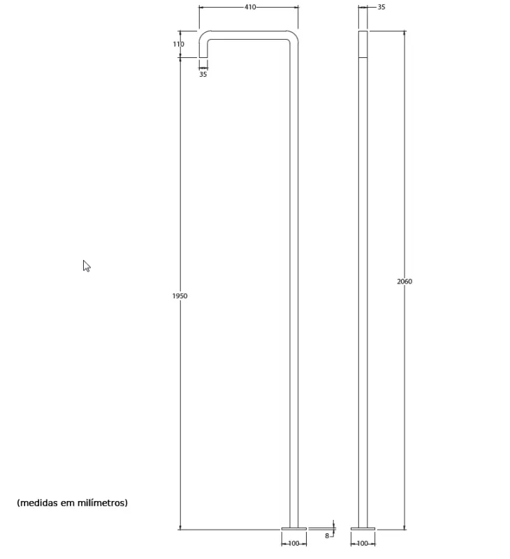 Waterevolution Flow medence zuhany zuhanyoszlop csak hideg víz, kefe nélküli réz T145CPE