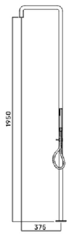 Waterevolution Flow zuhanyoszlop keverőcsappal és kézi zuhannyal Réz T147CPE