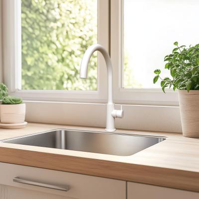 Waterevolution Flow konyhai csaptelep forgatható, kerek kifolyóval, fehér T158UBR