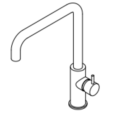 Waterevolution Flow keverőcsaptelep könyökös forgatható kifolyóval fehér T158HBR