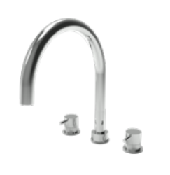 Waterevolution Flow 3-lyukú konyhai keverőcsap forgatható kifolyóval és szűrt víz csatlakozással króm T152U01