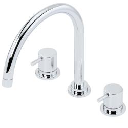 Waterevolution Flow 3-lyukú konyhai keverőcsap forgatható kifolyóval és szűrt víz csatlakozással króm T152U01
