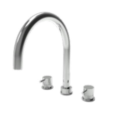 Waterevolution Flow 3-lyukú konyhai keverőcsap forgatható kifolyóval és szűrt víz csatlakozással króm T152U01