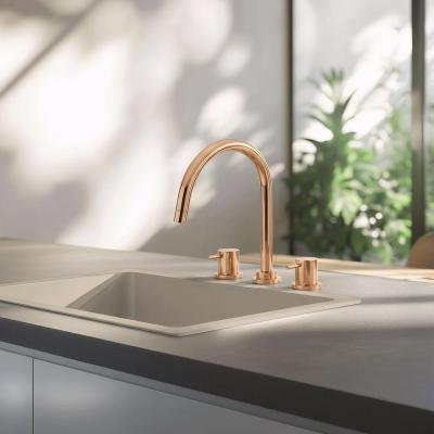 Waterevolution Flow 3-lyukú konyhai keverőcsap forgatható kifolyóval és szűrt víz csatlakozással réz T152UCPE
