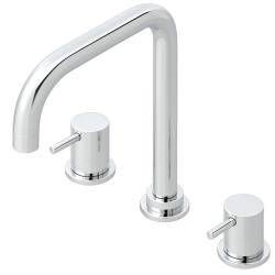 Waterevolution Flow 3-lyukú szögletes konyhai keverőcsap forgatható kifolyóval és szűrt víz csatlakozással króm T152H01