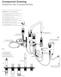 Waterevolution Flow 5-lyukú szögletes konyhai csaptelep kihúzható permetezővel és szűrt víz csatlakozással króm T154H01