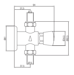 PB Önzáró Külső Időzített Zuhanycsap 1/2" 1208969806