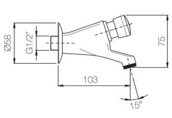 PB Automatikusan záródó fali csap Időzített 1/2” 1208969808