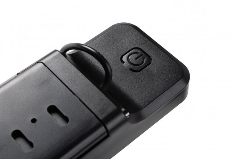 Napfény lámpatest mozgás- és alkonyatérzékelővel DAVOS, LED, 1000lm, 4000K, 2000mAh, IP54, fekete