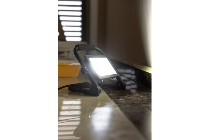 NELI Hordozható Reflektor, LED, 50W, 4500lm, 6400K, AC220-240V, IP65, 1,5m kábel