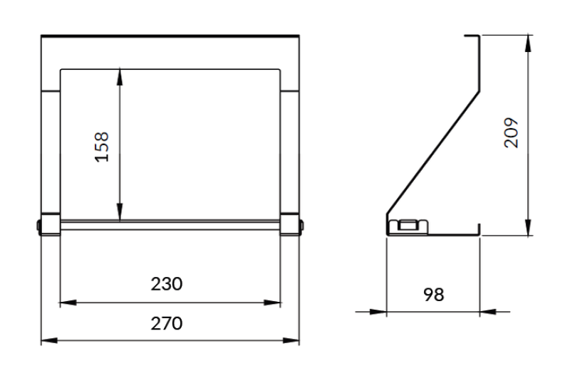 Epka Luxion Konyhai Papírtörlő Tartó Konyhai Sínhez, Fém, Fekete, 1208969968