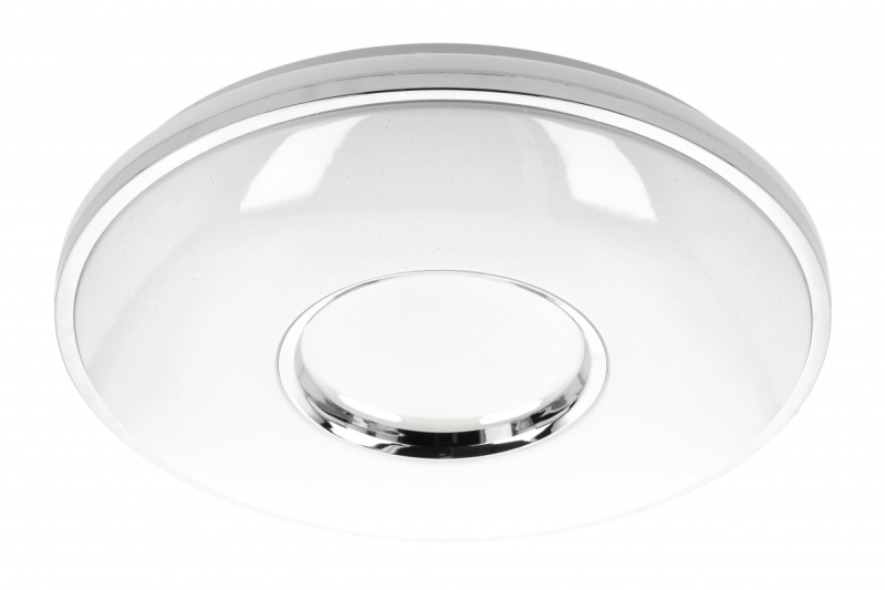 SORI LED mennyezeti lámpa, Ø490mm, CCT, 48W, 3840lm, AC180-250V, 50/60 Hz, PF>0,9, IP54, távirányító, fehér, 3 év garancia.