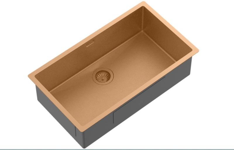 Ausmann Mosel réz nagy mosogató rozsdamentes acél - PVD réz 74x40 univerzális 1208970018