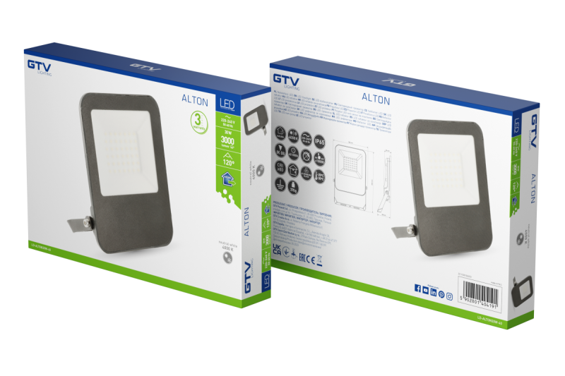 ALTON reflektor, LED, 30W, 3000lm, 4000K, AC220-240V, IP65
