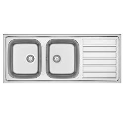 Centurio 120 RVS dupla mosogató felszerelés 120x50cm csepegtetővel 1208970029