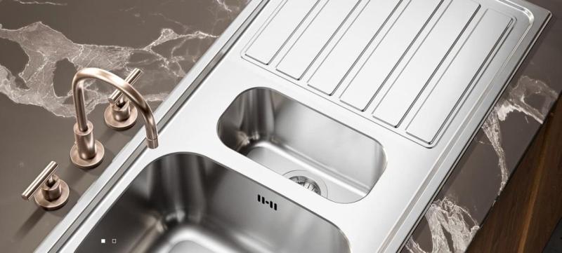 Banka Centurio 100-34 rozsdamentes acél mosogató, felépítményes, 100x50 cm, csöpögőrésszel 1208970033