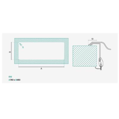 Banka Centurio 80-1 RVS Mosogató felépítmény 80x50cm Csepegtetőrésszel 1208970034