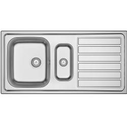 Banka Centurio 100-15 RVS 1,5 Mosogató felépítmény 100 x 50cm Csepegtető résszel 1208970035
