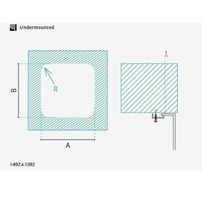 Banka IB5040 Rozsdamentes Acél Mosogató 50 x 40 cm Beépíthető 1208970037