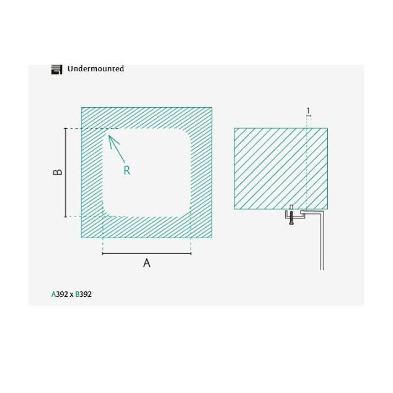 Banka IB4040 Rozsdamentes Acél Mosogató 40 x 40 cm Beépíthető 1208970039