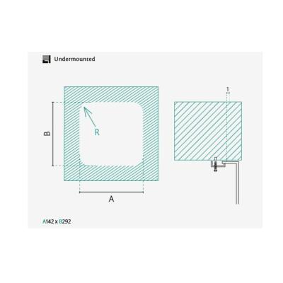 Banka IB1530 Rozsdamentes Acél Mosogató 146 x 296 mm Beépíthető 1208970041