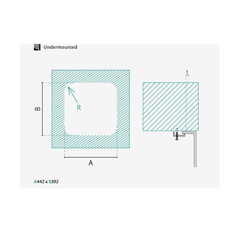 Banka IB4540 rozsdamentes acél mosogató 45 x 40 cm alsó beépítés 1208970044
