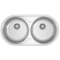 Andalucia RVS Dupla Mosogató 835 x 440 cm Felületre szerelhető 1208970050