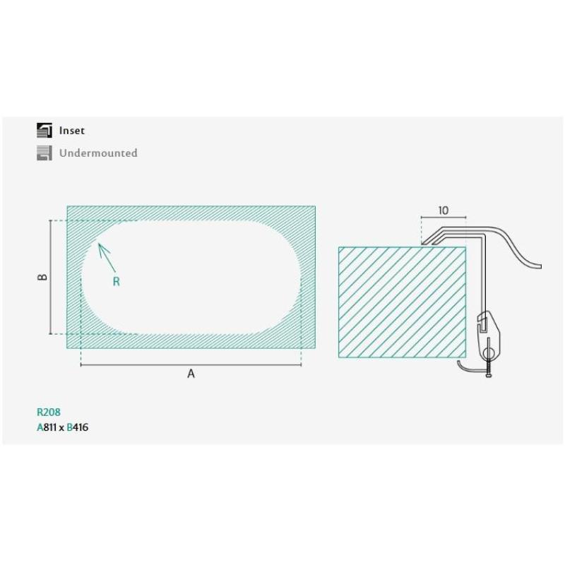 Andalucia RVS Dupla Mosogató 835 x 440 cm Felületre szerelhető 1208970050
