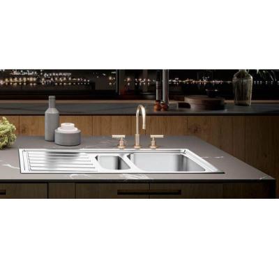 Halifax RVS dubbele wasbak opbouw 80x45 cm 1208970060