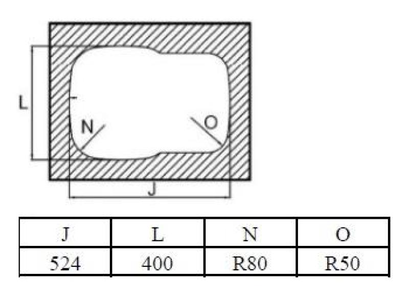 Banka Alaska rozsdamentes acél 1,5 mosogató alátét 524 x 400 mm 1208970064