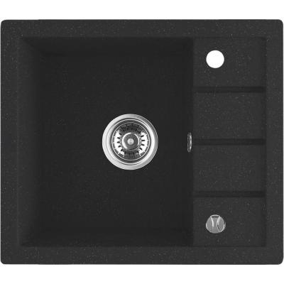 Aquadesign Somerset Gránit Felépítmény Mosogató Antracit kis Csepegtetőrésszel 570 x 495 mm 1208970084