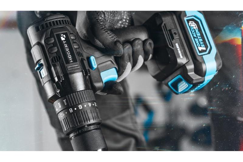 Högert Akkumulátoros ütvefúró 18V tégla, kő, fa, fém számára