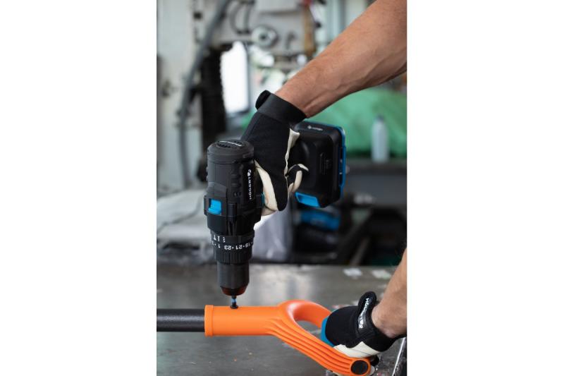 Högert erős akkumulátoros ütvefúró, kefefree, 18V