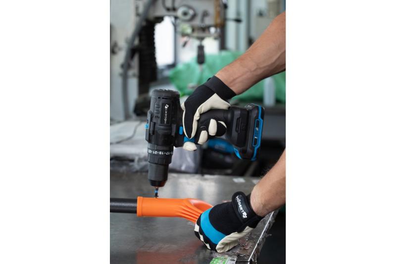 Högert erős akkumulátoros ütvefúró, kefefree, 18V