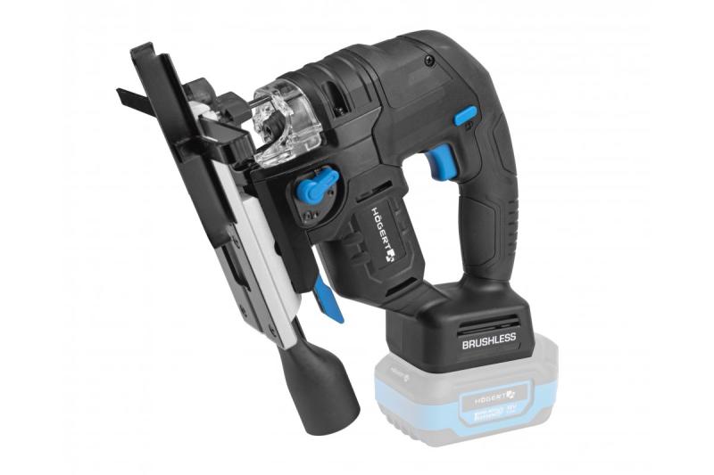 HÖGERT akkumulátoros dekopírfűrész, 18V, rezgéscsillapított fogantyú - akkumulátor nélkül