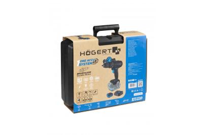 HÖGERT Brushless akkumulátoros csavarhúzó készlet, 18V, bittartóval, bitraktárral, töltővel és akkumulátorral