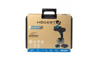 HÖGERT Brushless akkumulátoros csavarhúzó készlet, 18V, bittartóval, bitraktárral, töltővel és akkumulátorral