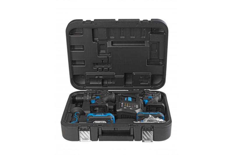 HÖGERT akkumulátoros ütvecsavarozó készlet 200 Nm 18V kefementes motorral.